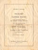 Packard Radio 462047 and 472048 Owners Manual Image